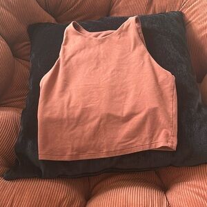 Light Support PowerChill Longline Sports Bra (size medium, rust)